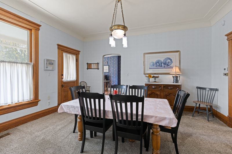 Dining room toward the window and exterior door