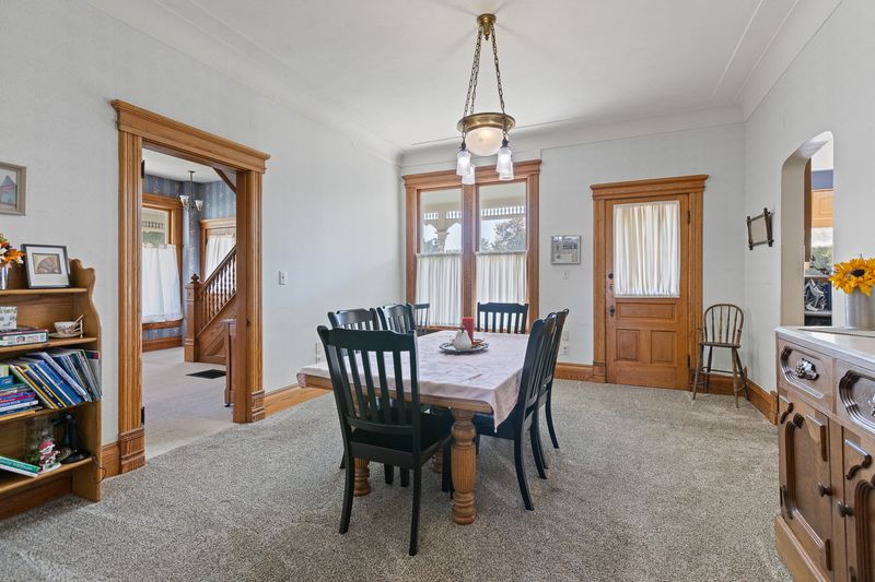 Dining room looking toward the staircase hall